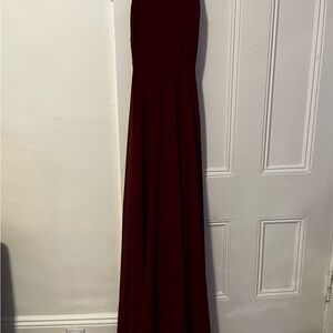 Lulu's Strapless Wine Gown